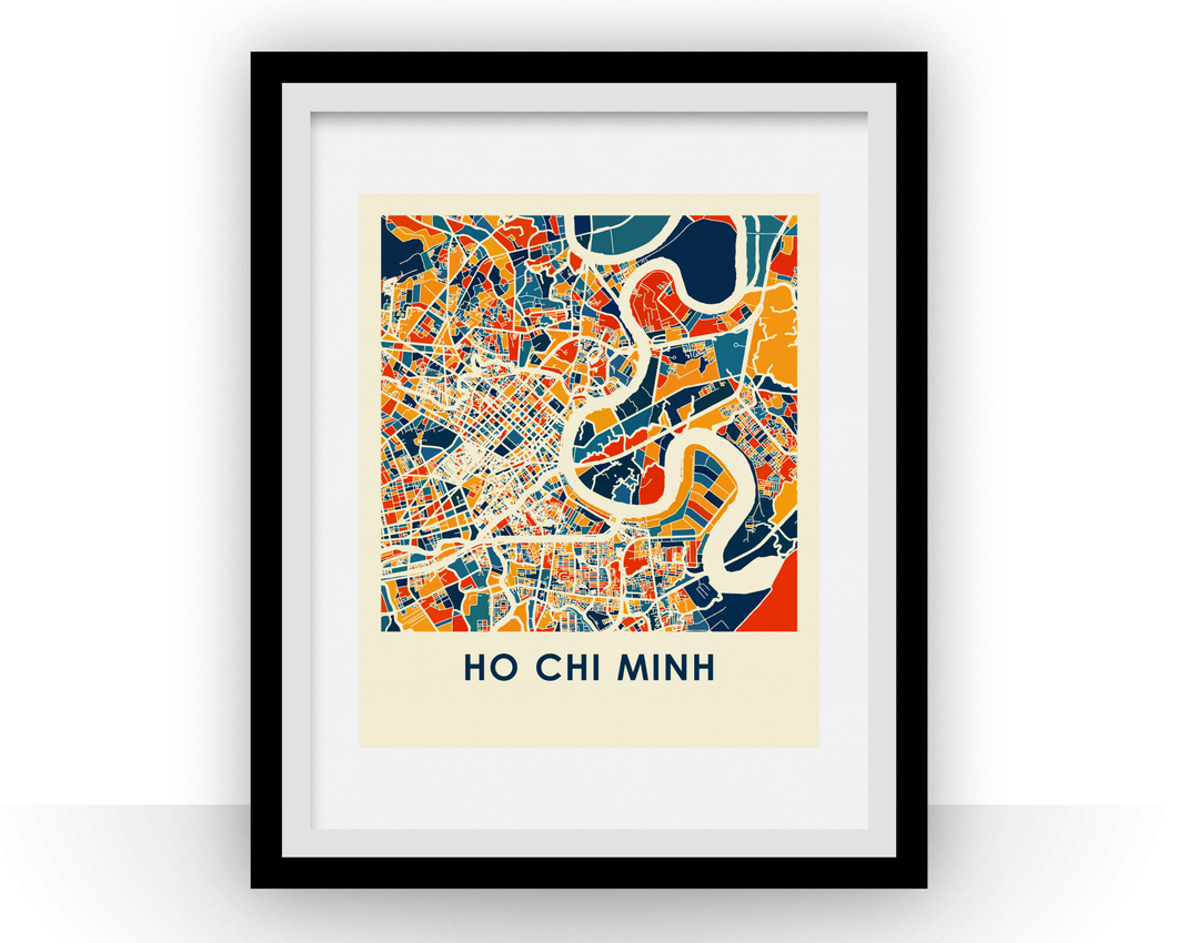 Ho Chi Minh Map Print - Full Color Map Poster