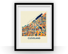 Charger l&#39;image dans la galerie, Cleveland Map Print - Full Color Map Poster
