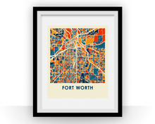 Charger l&#39;image dans la galerie, Fort Worth Map Print - Full Color Map Poster
