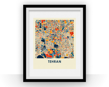 Charger l&#39;image dans la galerie, Tehran Map Print - Full Color Map Poster
