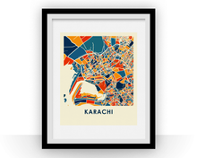 Charger l&#39;image dans la galerie, Karachi Map Print - Full Color Map Poster
