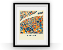 Load image into Gallery viewer, Windsor Ontario Map Print - Full Color Map Poster
