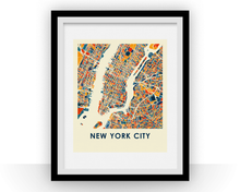 Charger l&#39;image dans la galerie, New York City Map Print - Full Color Map Poster
