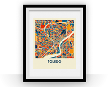 Load image into Gallery viewer, Toledo Ohio Map Print - Full Color Map Poster
