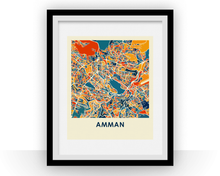 Charger l&#39;image dans la galerie, Amman Map Print - Full Color Map Poster
