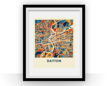 Charger l&#39;image dans la galerie, Affiche cartographique de Dayton - Style Chroma
