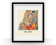 Charger l&#39;image dans la galerie, Tel Aviv Map Print - Full Color Map Poster
