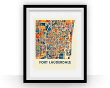 Charger l&#39;image dans la galerie, Fort Lauderdale Map Print - Full Color Map Poster
