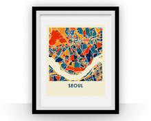 Charger l&#39;image dans la galerie, Seoul Map Print - Full Color Map Poster
