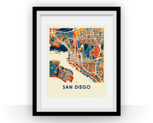 Charger l&#39;image dans la galerie, San Diego Map Print - Full Color Map Poster
