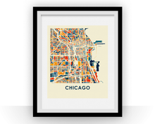 Charger l&#39;image dans la galerie, Chicago Map Print - Full Color Map Poster
