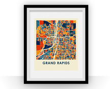 Charger l&#39;image dans la galerie, Grand Rapids Map Print - Full Color Map Poster
