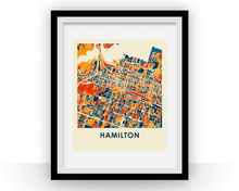 Charger l&#39;image dans la galerie, Affiche cartographique de Hamilton - Style Chroma
