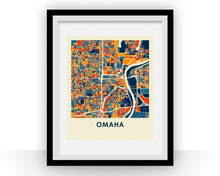 Charger l&#39;image dans la galerie, Omaha Map Print - Full Color Map Poster
