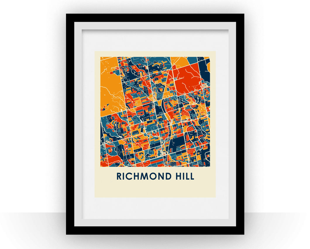 Richmond Hill Ontario Map Print - Full Color Map Poster