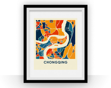 Charger l&#39;image dans la galerie, Chongqing Map Print - Full Color Map Poster
