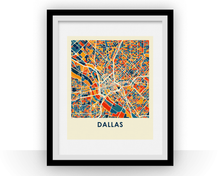 Charger l&#39;image dans la galerie, Dallas Map Print - Full Color Map Poster
