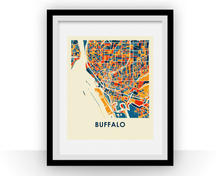 Charger l&#39;image dans la galerie, Buffalo Map Print - Full Color Map Poster
