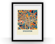 Charger l&#39;image dans la galerie, Stockton Map Print - Full Color Map Poster
