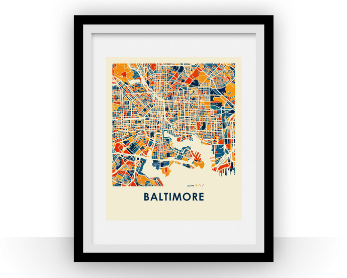 Baltimore Map Print - Full Color Map Poster