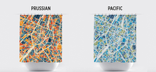 Load image into Gallery viewer, Brussels Map Shower Curtain - belgium Shower Curtain - Chroma Series
