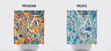 Load image into Gallery viewer, Salzburg Map Shower Curtain - austria Shower Curtain - Chroma Series
