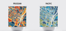 Load image into Gallery viewer, Albany Map Shower Curtain - usa Shower Curtain - Chroma Series
