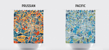 Load image into Gallery viewer, Raleigh Map Shower Curtain - usa Shower Curtain - Chroma Series
