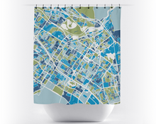 Charger l&#39;image dans la galerie, Rideau de douche cartographique de Fremont
