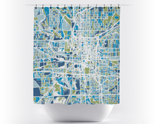 Charger l&#39;image dans la galerie, Rideau de douche cartographique de Indianapolis
