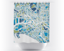 Load image into Gallery viewer, Melbourne Map Shower Curtain - australia Shower Curtain - Chroma Series
