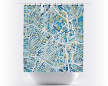 Charger l&#39;image dans la galerie, Rideau de douche cartographique de Los Angeles
