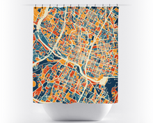 Load image into Gallery viewer, Austin Map Shower Curtain - usa Shower Curtain - Chroma Series
