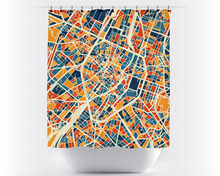 Load image into Gallery viewer, Brussels Map Shower Curtain - belgium Shower Curtain - Chroma Series
