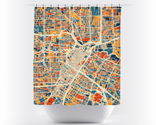 Charger l&#39;image dans la galerie, Houston Map Shower Curtain - usa Shower Curtain - Chroma Series
