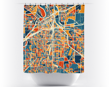 Charger l&#39;image dans la galerie, Fort Worth Map Shower Curtain - usa Shower Curtain - Chroma Series

