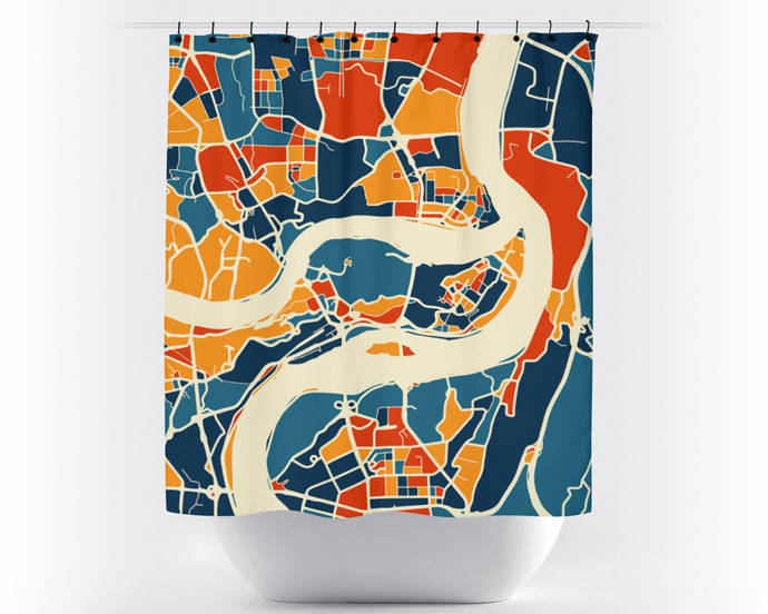 Chongqing Map Shower Curtain - china Shower Curtain - Chroma Series