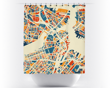 Charger l&#39;image dans la galerie, Boston Map Shower Curtain - usa Shower Curtain - Chroma Series

