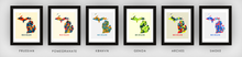 Load image into Gallery viewer, Michigan Map Print - Full Color Map Poster
