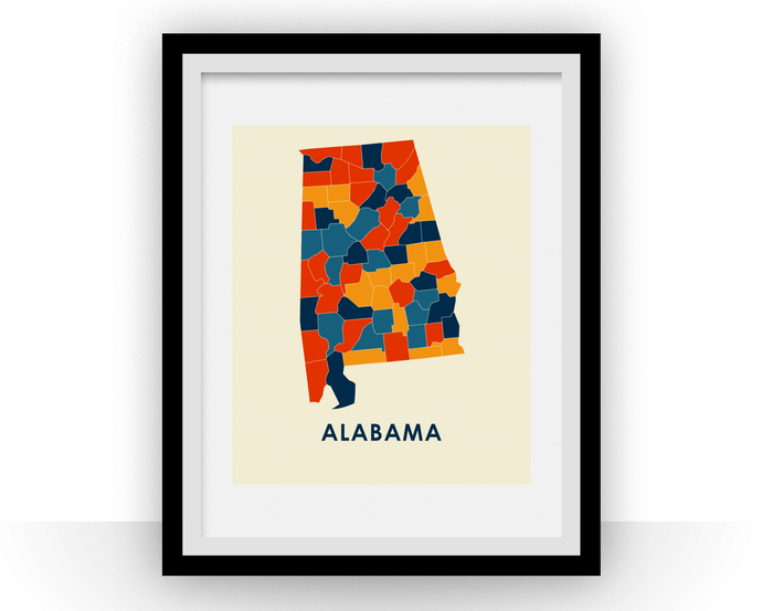 Alabama Map Creative Chroma – Studio Raton