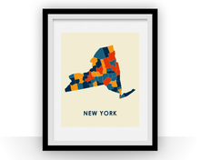 Load image into Gallery viewer, New York Map Print - Full Color Map Poster
