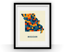 Charger l&#39;image dans la galerie, Missouri Map Print - Full Color Map Poster
