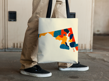 Load image into Gallery viewer, Maryland Map Tote Bag - MD Map Tote Bag 15x15
