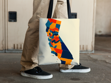 Load image into Gallery viewer, California Map Tote Bag - CA Map Tote Bag 15x15
