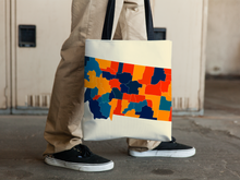 Load image into Gallery viewer, Montana Map Tote Bag - MT Map Tote Bag 15x15
