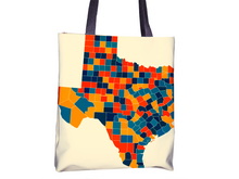 Load image into Gallery viewer, Texas Map Tote Bag - TX Map Tote Bag 15x15
