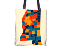 Charger l&#39;image dans la galerie, Mississippi Map Tote Bag - MS Map Tote Bag 15x15
