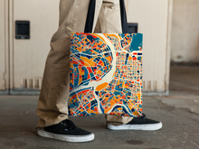 Load image into Gallery viewer, Taipei Map Tote Bag - Taiwan Map Tote Bag 15x15
