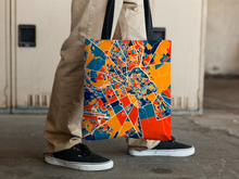 Load image into Gallery viewer, Marrakesh Map Tote Bag - Morocco Map Tote Bag 15x15
