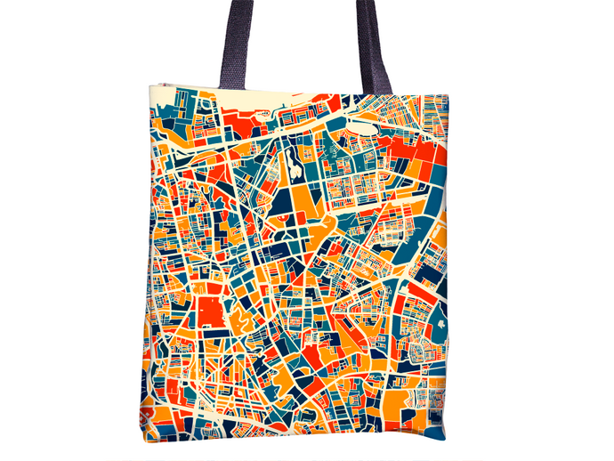 Jakarta Map Tote Bag - Indonesia Map Tote Bag 15x15